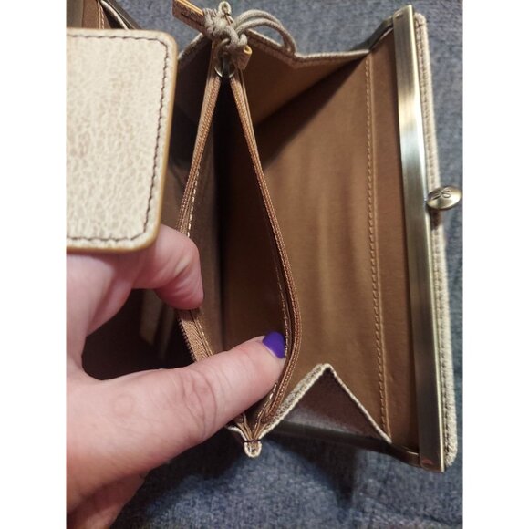 NWT $168 Hobo Wrislet Gold Leaf 100%Geniuine Leather Violet Wrislet - Picture 10 of 14